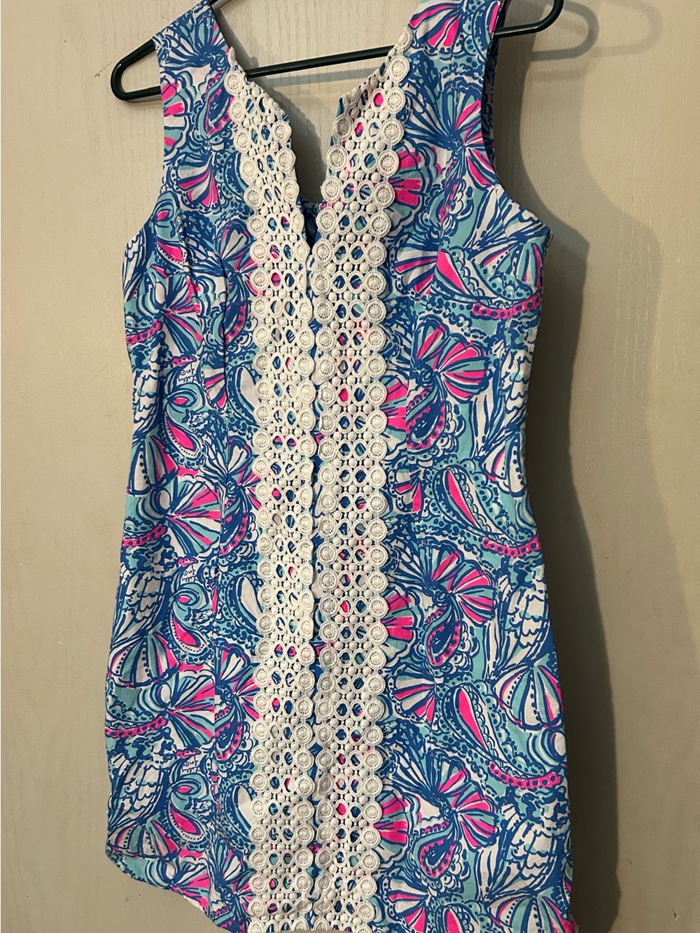 Lilly Pulitzer for Target 20th Anniversary Dress Size 10 Blue Pink Lace Shift
